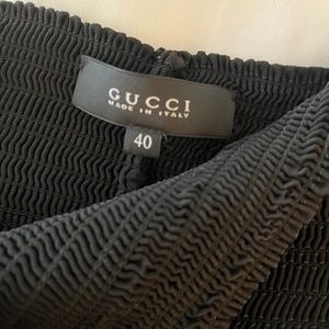 Designer Gucci silk short frilly skirt